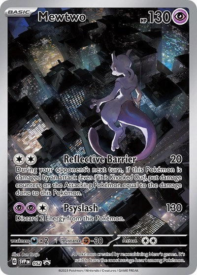 Mewtwo - 052 (SV: Scarlet & Violet Promo Cards) Damaged / Poor Holofoil