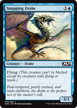 Snapping Drake (Magic 2020 Core Set) Light Play