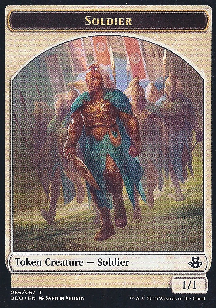 Soldier Token (Duel Decks: Kiora vs Elspeth) Light Play