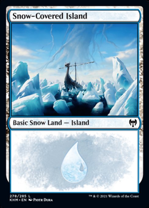 Snow-Covered Island (278) (Kaldheim) Light Play