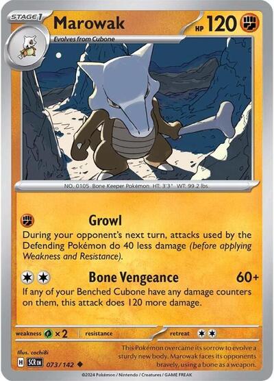 Marowak (SV07: Stellar Crown) Light Play Reverse Holofoil