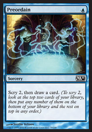 Preordain (Magic 2011 Core Set) Medium Play