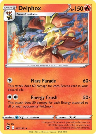 Delphox (SWSH12: Silver Tempest) Light Play