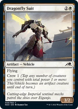 Dragonfly Suit (Kamigawa: Neon Dynasty) Light Play Foil