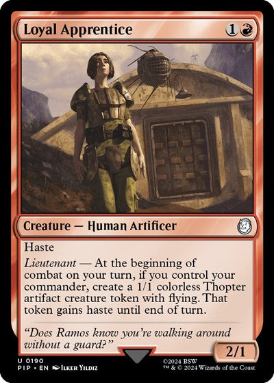 Loyal Apprentice (Universes Beyond: Fallout) Light Play