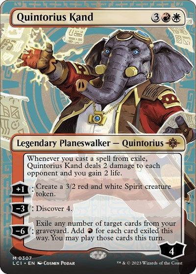 Quintorius Kand (0307) (Borderless) (The Lost Caverns of Ixalan) Light Play Foil