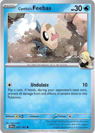 Cynthia's Feebas (SV10: Destined Rivals) Light Play