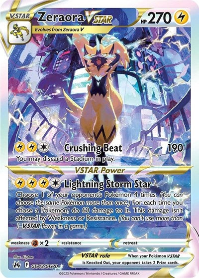 Zeraora VSTAR (Crown Zenith: Galarian Gallery) Damaged / Poor Holofoil