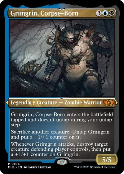 Grimgrin, Corpse-Born (Foil Etched) (March of the Machine: Multiverse Legends) Light Play Foil