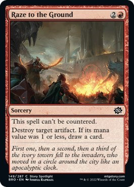 Raze to the Ground (The Brothers' War) Light Play Foil