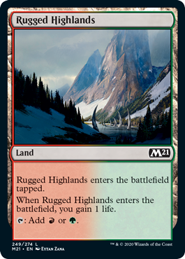 Rugged Highlands (Magic 2021 Core Set) Light Play