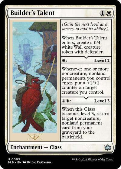 Builder's Talent (Bloomburrow) Light Play Foil