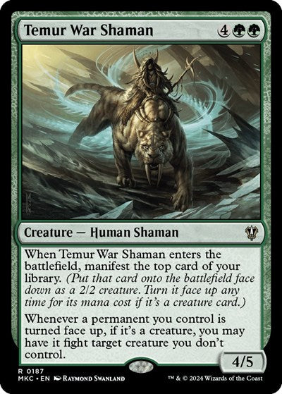 Temur War Shaman (Commander: Murders at Karlov Manor) Light Play