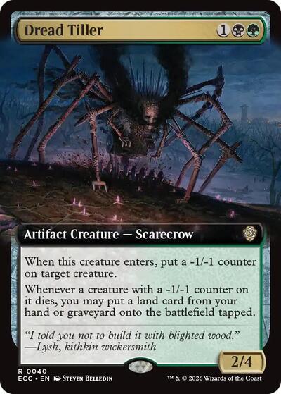 Dread Tiller (Extended Art) (Commander: Lorwyn Eclipsed) Light Play