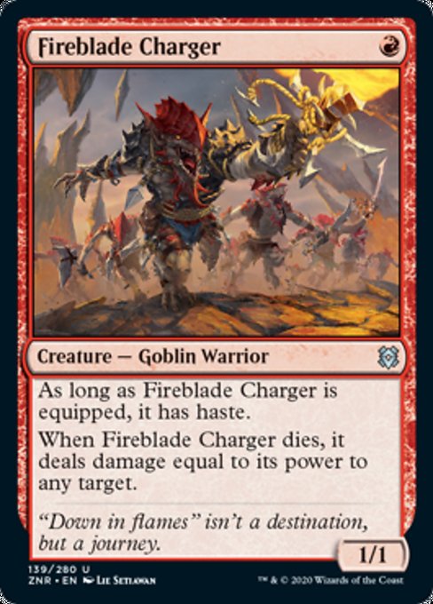 Fireblade Charger (Zendikar Rising) Damaged / Poor