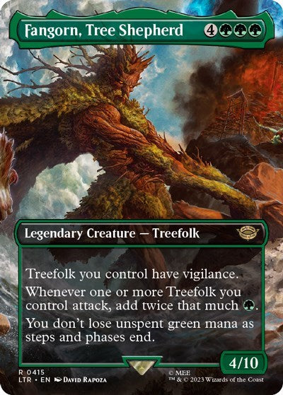 Fangorn, Tree Shepherd (Borderless) (Universes Beyond: The Lord of the Rings: Tales of Middle-earth) Light Play Foil