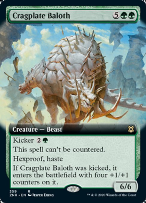 Cragplate Baloth (Extended Art) (Zendikar Rising) Light Play Foil