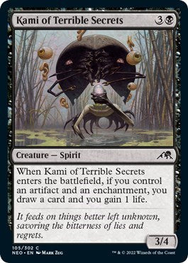 Kami of Terrible Secrets (Kamigawa: Neon Dynasty) Light Play Foil