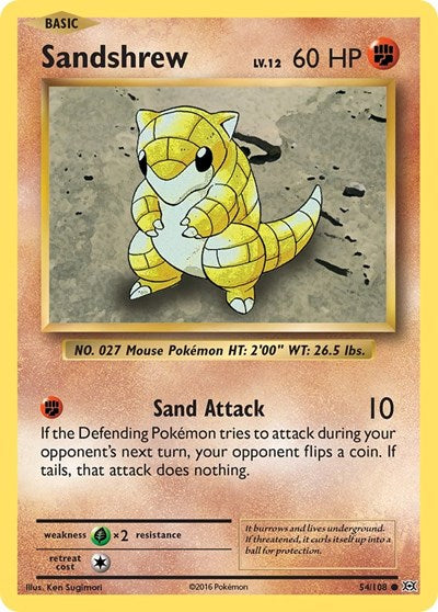 Sandshrew (XY - Evolutions) Medium Play Reverse Holofoil