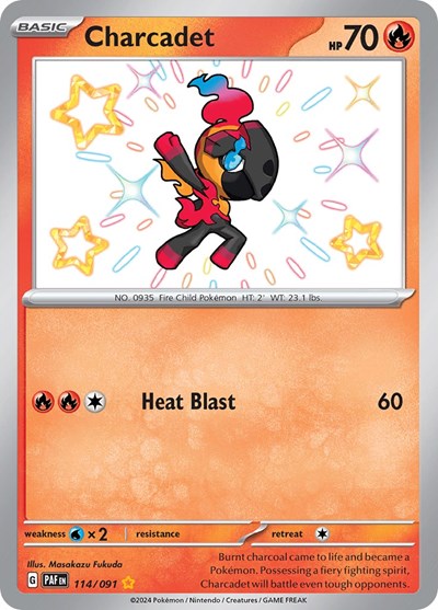 Charcadet - 114 (SV: Paldean Fates) Light Play Holofoil