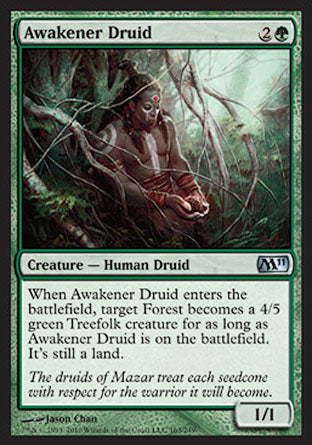 Awakener Druid (Magic 2011 Core Set) Light Play