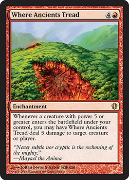 Where Ancients Tread (Commander 2013 Edition) Medium Play