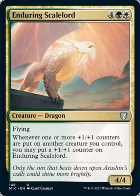 Enduring Scalelord (Commander 2021 Midnight Hunt) Damaged / Poor