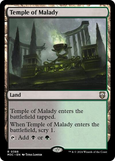 Temple of Malady (Commander: Modern Horizons 3) Light Play