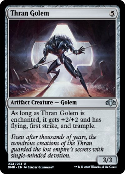 Thran Golem (Dominaria Remastered) Light Play