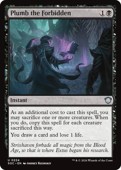 Plumb the Forbidden (Commander: Secrets of Strixhaven) Light Play