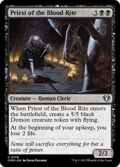 Priest of the Blood Rite (Commander Masters) Light Play