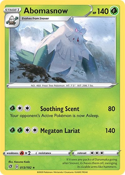 Abomasnow (SWSH02: Rebel Clash) Light Play Reverse Holofoil