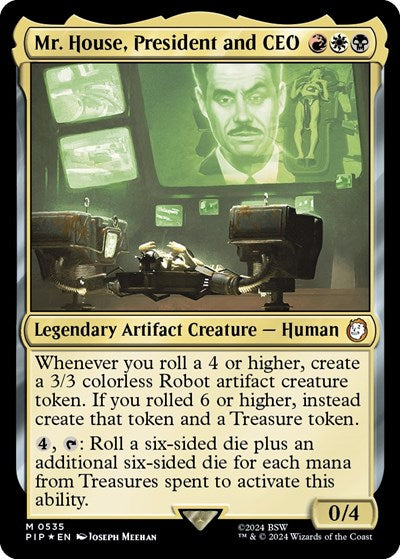 Mr. House, President and CEO (Surge Foil) (Universes Beyond: Fallout) Light Play Foil
