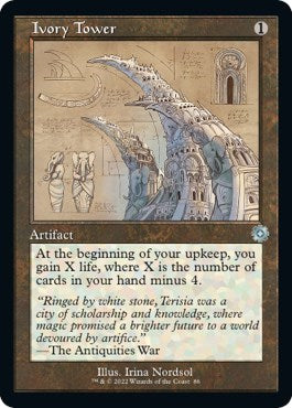 Ivory Tower (Schematic) (The Brothers' War: Retro Frame Artifacts) Light Play Foil