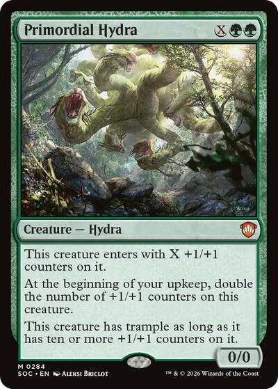Primordial Hydra (Commander: Secrets of Strixhaven) Light Play