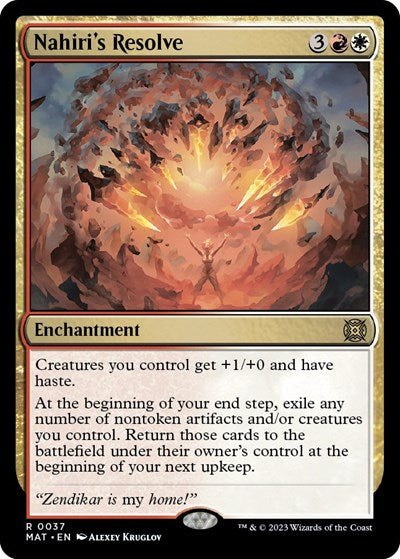 Nahiri's Resolve (March of the Machine: The Aftermath) Light Play Foil
