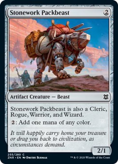 Stonework Packbeast (Zendikar Rising) Damaged / Poor
