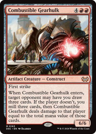 Combustible Gearhulk (Commander: Duskmourn: House of Horror) Light Play