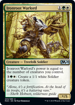Ironroot Warlord (Magic 2020 Core Set) Light Play Foil