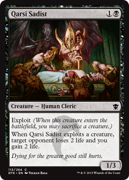 Qarsi Sadist (Dragons of Tarkir) Light Play Foil