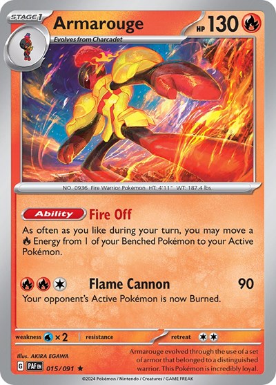 Armarouge (SV: Paldean Fates) Light Play Reverse Holofoil