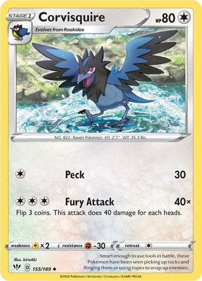 Corvisquire (SWSH03: Darkness Ablaze) Light Play