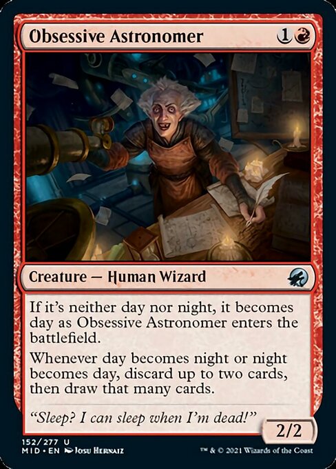 Obsessive Astronomer (Innistrad: Midnight Hunt) Light Play