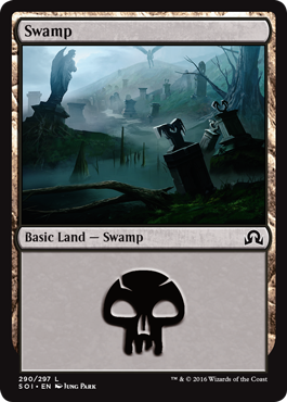 Swamp (290) (Shadows Over Innistrad) Light Play