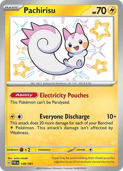 Pachirisu (SV: Paldean Fates) Light Play Holofoil