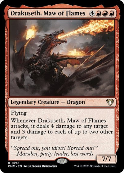 Drakuseth, Maw of Flames (Commander Masters) Light Play
