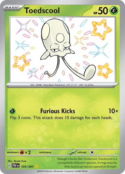 Toedscool - 105 (SV: Paldean Fates) Light Play Holofoil