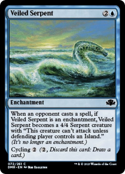 Veiled Serpent (Dominaria Remastered) Light Play