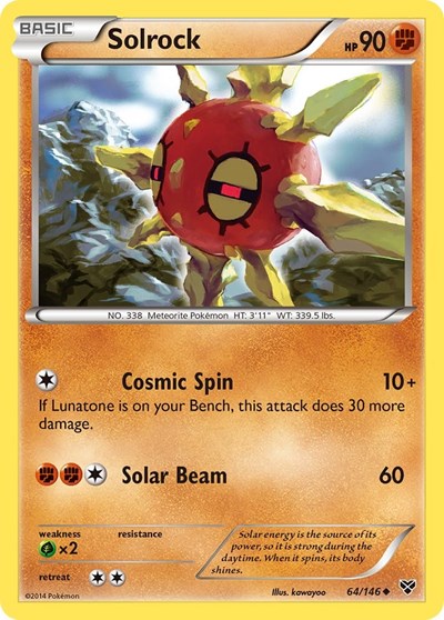 Solrock (XY Base Set) Damaged / Poor