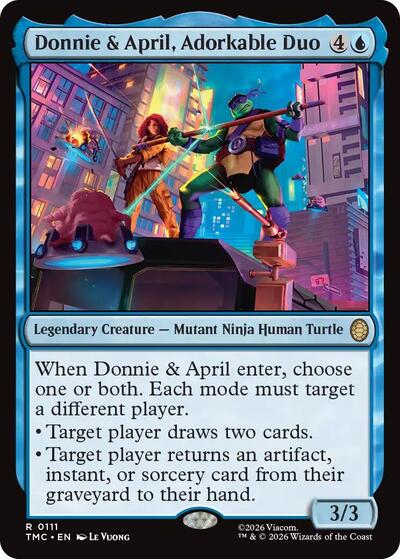 Donnie & April, Adorkable Duo (Commander: Teenage Mutant Ninja Turtles) Light Play